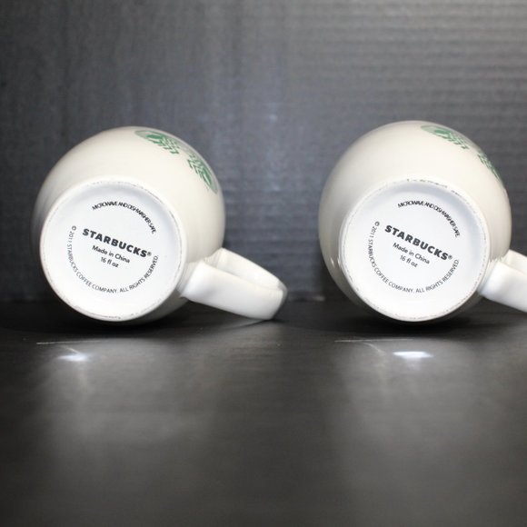 2 white Starbucks coffee Mugs *All Drink ware B1G1 - Picture 4 of 5